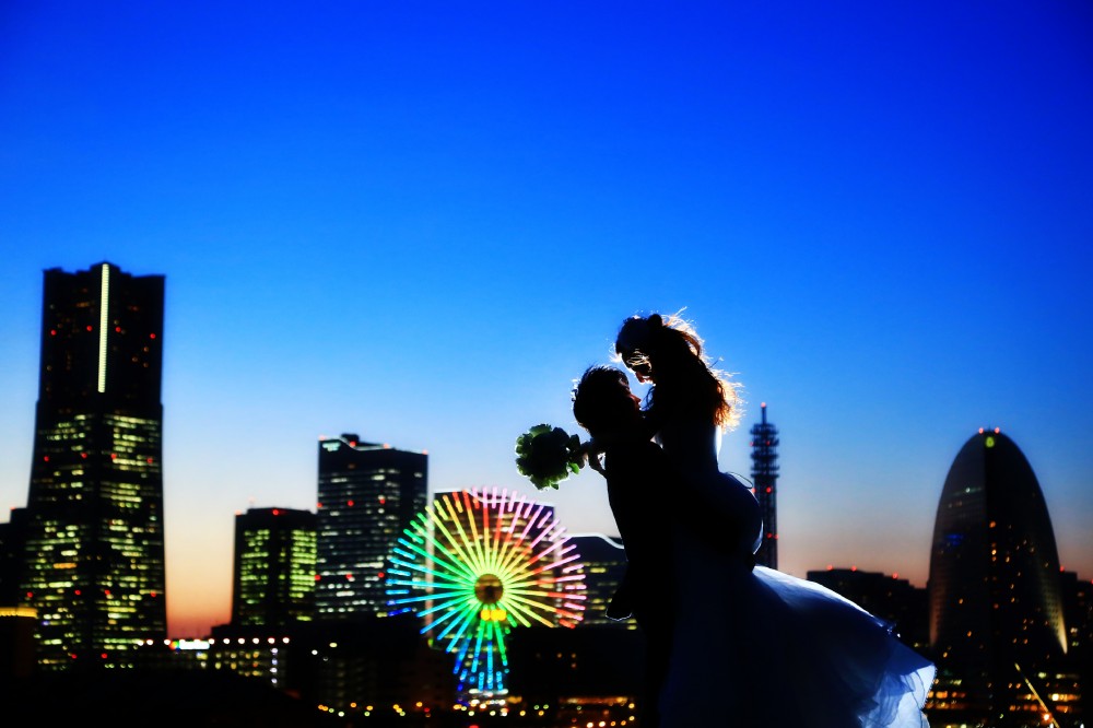 大桟橋、２人のための夕日と夜景！